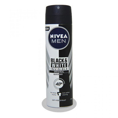 اسپری ضد تعریق نیوآ مردانه مدل Nivea Black & white Spray For men حجم 200 میل