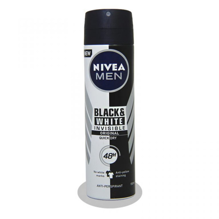 اسپری ضد تعریق نیوآ مردانه مدل Nivea Black & white Spray For men حجم 200 میل