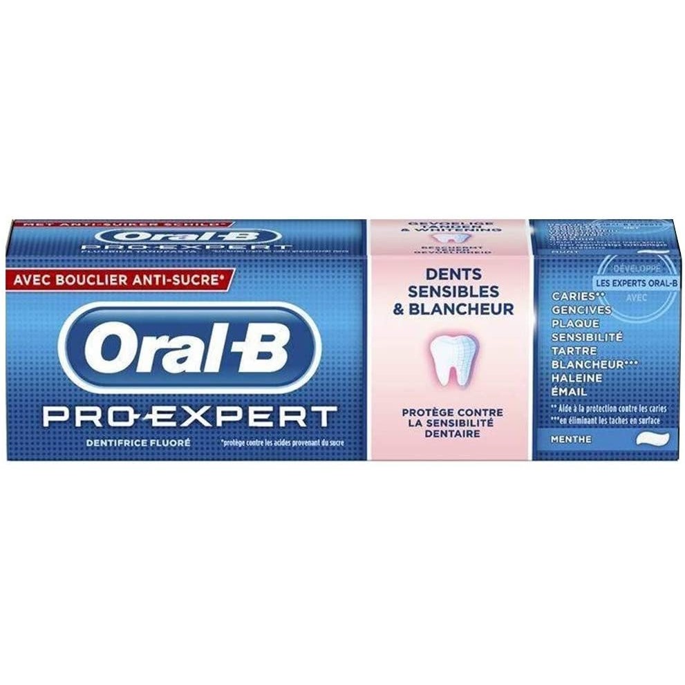 خمیردندان سفیدکننده دندان های حساس اورال بی پرو اکسپرت Oral B Pro Expert حجم 75 میلی لیتر